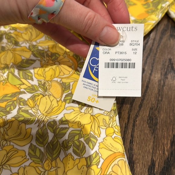 Crewcuts rash guard one piece suit in orange blossom - Picture 4 of 7